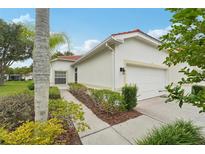 Charming single-story home with a well-manicured lawn and attached two-car garage at 10263 Devonshire Lake Dr, Tampa, FL 33647