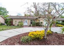 Charming single-story home with beautiful landscaping and a well-maintained front yard at 10841 Casa Grande Ave, Port Richey, FL 34668