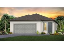 Inviting single-Gathering home featuring a two-car garage, neutral paint, and a well-maintained lawn in a desirable community at 9515 Coastline Way, Parrish, FL 34219