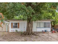 Single-story home exterior featuring a mature tree in front of the house providing shade and curb appeal at 3424 16Th E St, Bradenton, FL 34208