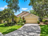 Charming home with a well manicured lawn, mature landscaping, and a two car garage at 810 Erik Lake Rd, Brandon, FL 33510
