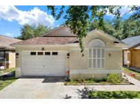 Charming single-story home featuring an attached two-car garage and well-maintained landscaping at 10401 Lakeside Vista Dr, Riverview, FL 33569