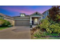 Charming home with two-car garage, inviting front porch and beautiful landscaping at 5645 Del Coronado Dr, Apollo Beach, FL 33572
