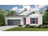 Charming one-story home with a two-car garage, landscaped yard, and covered entry at 1959 Longliner Loop, Wesley Chapel, FL 33543