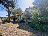 Charming single-story home surrounded by lush greenery and trees under a sunny sky at 3412 N 25Th St, Tampa, FL 33605