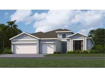 Charming single-Gathering home with a two-car garage and beautifully landscaped front yard at 17842 Cane Patch Ct, Parrish, FL 34219