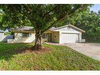 Charming single-story home featuring a well-maintained lawn and a two-car garage, perfect for suburban living at 5210 Dr Martin Luther King Jr St N St, St Petersburg, FL 33703