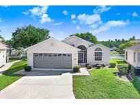 Charming single-story home with a well-maintained lawn, gray garage door, and inviting front entrance at 4407 Whitton Way, New Port Richey, FL 34653