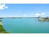 Stunning wide water view of the bay, with city views in the background on a sunny day at 7979 Sailboat Key S Blvd # 505, South Pasadena, FL 33707