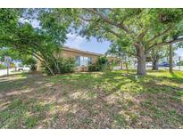 Charming single-story home with a well-maintained lawn and mature trees offering ample shade at 1269 Drew St, Clearwater, FL 33755