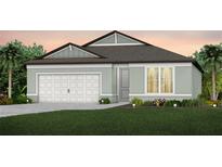 Charming single-story home featuring an attached garage and beautifully landscaped front yard, creating a welcoming curb appeal at 9728 Redwood Heights Loop, Thonotosassa, FL 33592