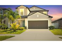 Charming two-story home with a two-car garage and well-maintained landscaping at 797 Olive Conch St, Ruskin, FL 33570