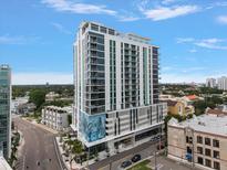 Modern high-rise building featuring balconies and large windows, offering stunning city views at 777 3Rd N Ave # 1304, St Petersburg, FL 33701