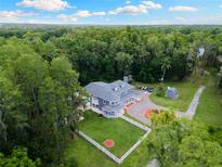 Expansive home on wooded lot with long driveway and pool at 3663 Berger Rd, Lutz, FL 33548