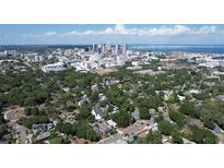 Stunning aerial view of a city skyline with lush greenery, showcasing the urban and natural beauty of the area at 1137 Highland S St, St Petersburg, FL 33701