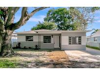 Charming single-story home featuring a well-maintained front yard and a freshly painted exterior at 3111 W Douglas St, Tampa, FL 33607