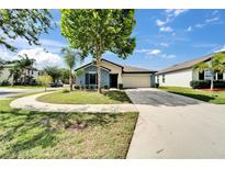 Charming single-story home with well-manicured lawn and a two-car garage at 10119 Rose Petal Pl, Riverview, FL 33578