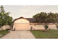 Charming single-story home with a well-maintained lawn and two-car garage at 7031 Drury St, Tampa, FL 33635