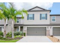 Charming two-story townhouse with a two-car garage and well manicured lawn at 1674 Roseville St, Lutz, FL 33549