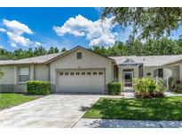 Charming single Gathering home featuring a spacious two car garage and a well-manicured lawn at 21248 Diamonte Dr, Land O Lakes, FL 34637