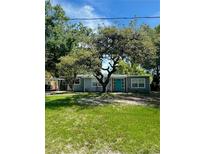 Charming single-story home with a mature tree providing shade in the front yard at 1507 W Le Compte Dr, Tampa, FL 33604