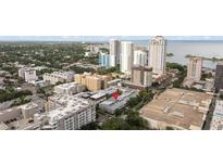 Stunning aerial view in a desirable location offering a vibrant urban lifestyle with nearby amenities at 301 2Nd N St # 14, St Petersburg, FL 33701