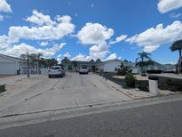 Charming single-story home featuring a spacious driveway, palm trees, and well-maintained landscaping under a beautiful blue sky at 1008 Sago Palm Way, Apollo Beach, FL 33572