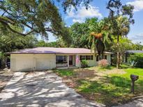 Charming single-story home with a well-manicured lawn, mature trees, and a convenient two-car garage at 5107 W Azeele St, Tampa, FL 33609