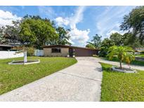 Charming single-story home with a well-manicured lawn and long private driveway at 4018 E Bluff Ave, Tampa, FL 33617