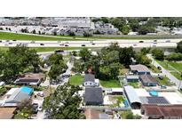 Aerial view of home with easy access to the highway at 708 E Annie St, Tampa, FL 33612