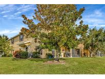 Charming home featuring a spacious green lawn and a beautiful, mature tree in the front yard at 4703 Somerset Hill Ln, Riverview, FL 33578