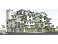 Multi-story apartment building with multiple balconies and ground floor retail at 64 Bay Esplanade # 204, Clearwater, FL 33767