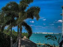 Scenic waterfront view with palms, dock, and blue sky, perfect for relaxed coastal living at 213 46Th Ave, St Pete Beach, FL 33706