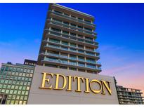 The Edition building exterior at sunset at 1000 Water St # 1703, Tampa, FL 33602