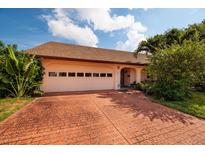 Single-story home with a brick driveway and well-maintained landscaping at 165 97Th Ne Ave, St Petersburg, FL 33702