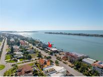 Aerial view showing home's waterfront location at 800 Madonna Blvd # B, Tierra Verde, FL 33715