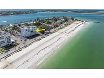 Aerial view of beachfront property at 403 Gulf Way # 302, St Pete Beach, FL 33706