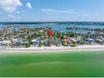 Aerial view of beach house near the ocean at 5 158Th Ave, Redington Beach, FL 33708