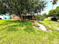 House with a large tree and brick walkway at 11598 Ridge Rd, Largo, FL 33778