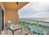 Balcony with stunning ocean and pool views at 880 Mandalay Ave # C713, Clearwater Beach, FL 33767