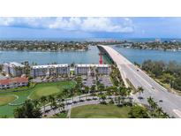 Aerial view of condo community near bridge and water at 5701 Bahia Del Mar Cir # 507, St Petersburg, FL 33715