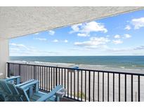 Stunning ocean view from balcony with chairs at 14300 Gulf Blvd # 206, Madeira Beach, FL 33708