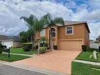 Two story house with palm trees and driveway at 2719 Mingo Dr, Land O Lakes, FL 34638