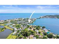 Aerial view showing home location and waterfront access at 5134 Salmon Se Dr # A, St Petersburg, FL 33705
