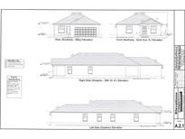 Architectural drawings showing front, rear, and side elevations of a house at 3792 42Nd N Ave, St Petersburg, FL 33714