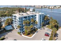 Aerial view of a waterfront building at 4823 Ebbtide Ln # 104, Port Richey, FL 34668