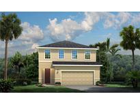 Two-story home with attached garage and front yard at 1708 W Palms Dr, Port Charlotte, FL 33953