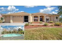 Well-maintained one-story home with beautiful landscaping and inviting curb appeal at 14215 Presteign Ln, Spring Hill, FL 34609