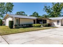 Charming single-story home featuring a well-maintained lawn and neutral-toned exterior at 1223 Queen Anne Dr # B, Palm Harbor, FL 34684