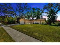 Charming single-story home featuring a well-maintained lawn and inviting landscaping at 8626 White Springs Dr, New Port Richey, FL 34655